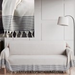 Покривало за диван КРЕМ-СИВО